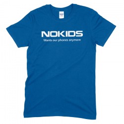 NOKIDS Wants our phones anymore Blå T-Shirt